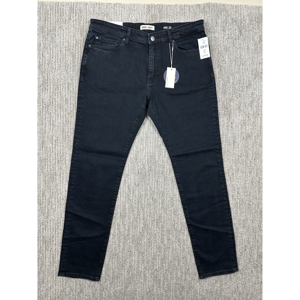 Warp + Weft HND Tokyo Skinny Jeans Highlands Dark Wash Blue 35x32 NWT